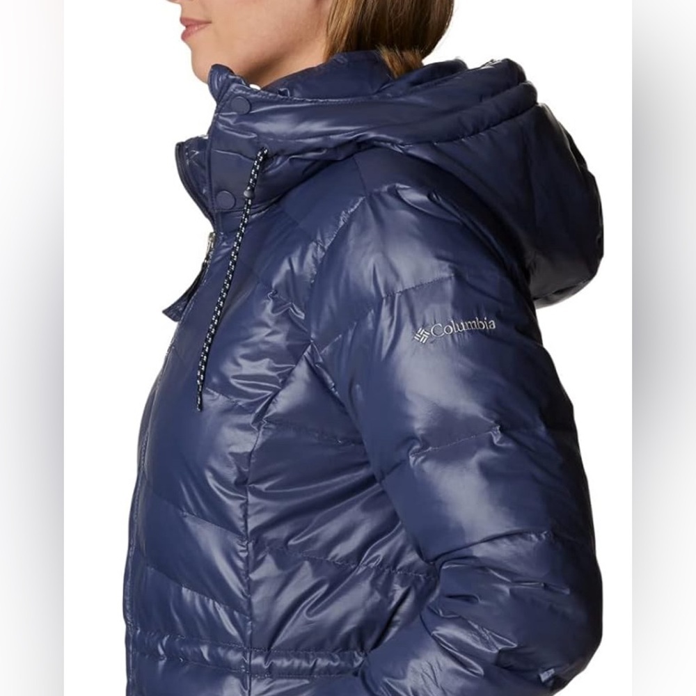 COLUMBIA Women's Icy Heights II Down Jacket Sz S, M, L Stone Navy AUTHENTIC NWT - Picture 5 of 9